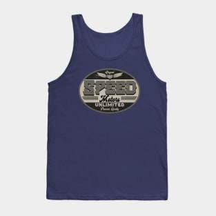 Speed Motor Oil BW Tank Top